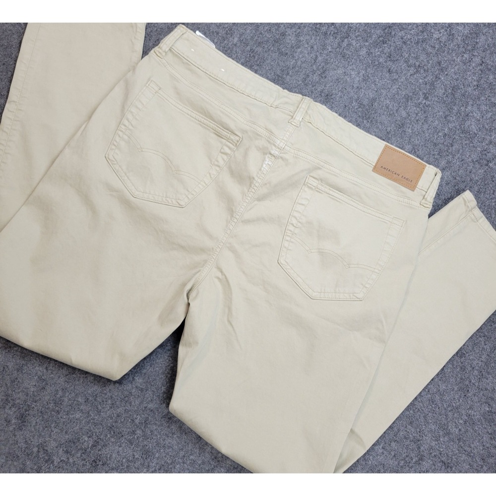 American Eagle Pants Mens 36x30 Beige Soft Twill Stretch Skinny Leg Stretch